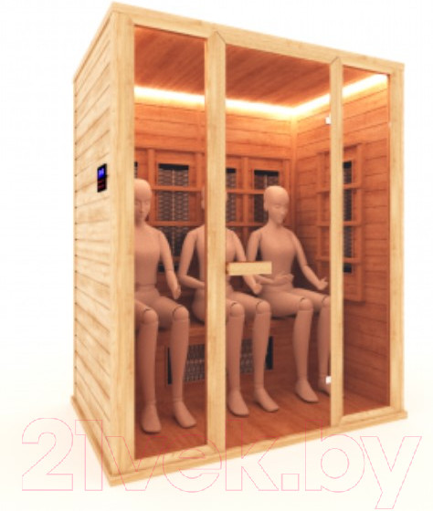 Изображение товара Инфракрасная сауна Шингарёв и Ко Прямая 3-местная