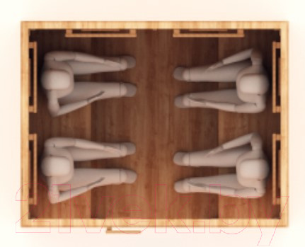 Изображение товара Инфракрасная сауна Шингарёв и Ко Прямая 4-местная