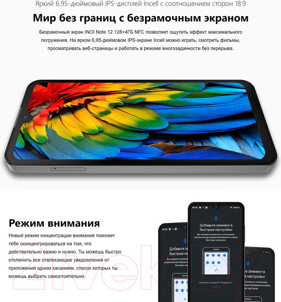 Изображение товара Смартфон Inoi Note 12 4GB/128GB NFC (черный)