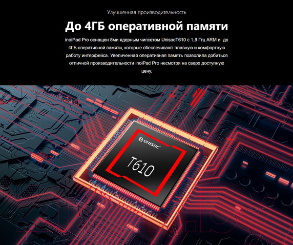 Изображение товара Планшет Inoi inoiPad Pro 4GB/128GB Wi-Fi/LTE (серый)