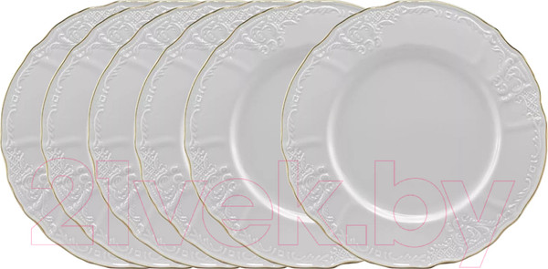 Изображение товара Набор тарелок Lenardi Maria Gold 226-003 (6шт)