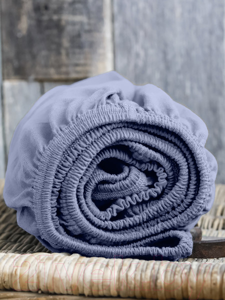 Изображение товара Простыня для малышей Luxsonia Трикотаж на резинке 60x120 / Мр0010-15 (голубая ель)