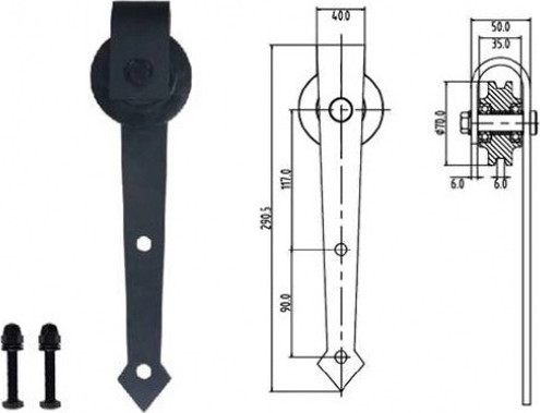 Изображение товара Комплект фурнитуры для раздвижных дверей PSG Barndoor 76.002