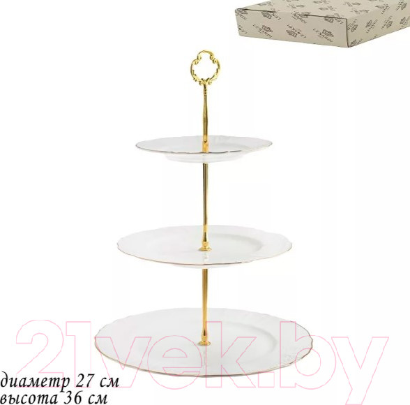 Изображение товара Ваза-этажерка Lenardi Maria Gold 226-065