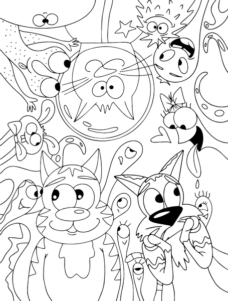 Изображение товара Раскраска Эксмо Отважные Котсмонавты и другие космически милые пушистики