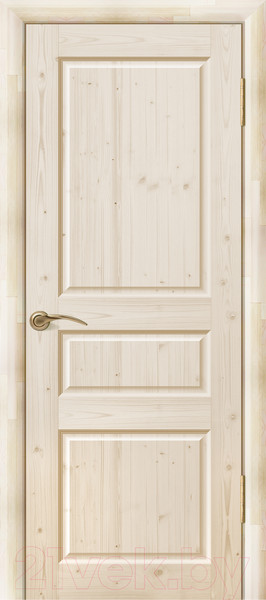 Изображение товара Дверь межкомнатная Wood Goods ДГФ-3Ф-2 90x200 (неокрашенный массив хвои)