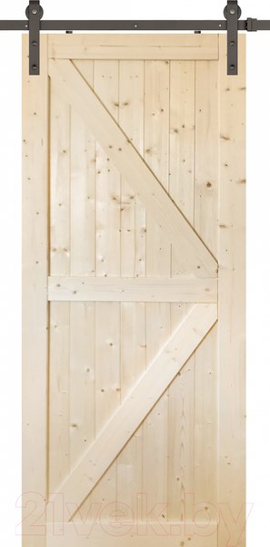Изображение товара Дверь межкомнатная Wood Goods ДГ-АМБ 80x200 (неокрашенный массив хвои)