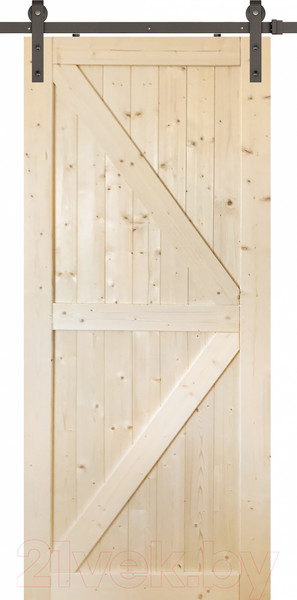 Изображение товара Дверь межкомнатная Wood Goods ДГ-АМБ 90x200 (неокрашенный массив хвои)