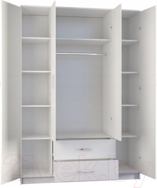 Изображение товара Шкаф Anrex Romana 4D2S (белый)