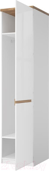 Изображение товара Шкаф-пенал Anrex Taurus 1DG (белый/дуб вотан)