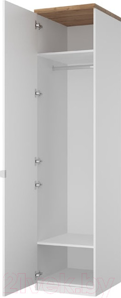 Изображение товара Шкаф-пенал Anrex Taurus 1DGLZ (белый/дуб вотан)