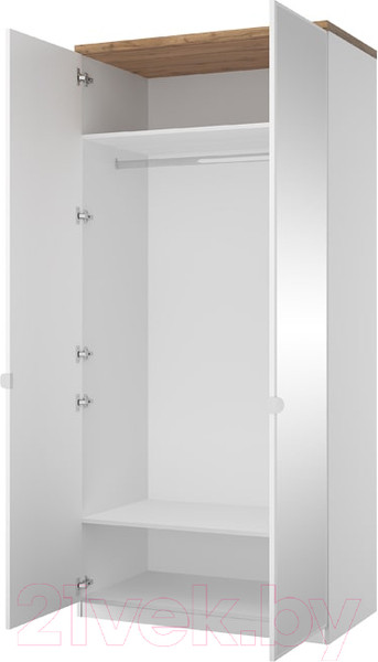 Изображение товара Шкаф Anrex Taurus 2DGHZ (белый/дуб вотан)