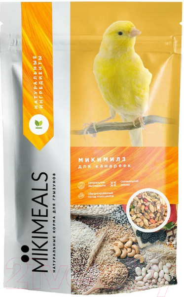 Изображение товара Корм для птиц Mikimeals Для канареек (800г)