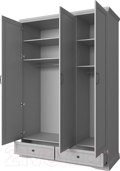 Изображение товара Шкаф Anrex Valencia 3DG2SZ (серый)