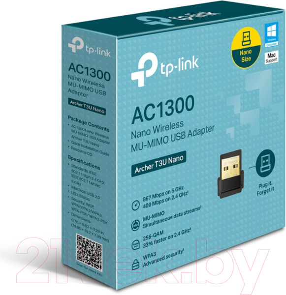 Изображение товара Wi-Fi-адаптер TP-Link Archer T3U Nano