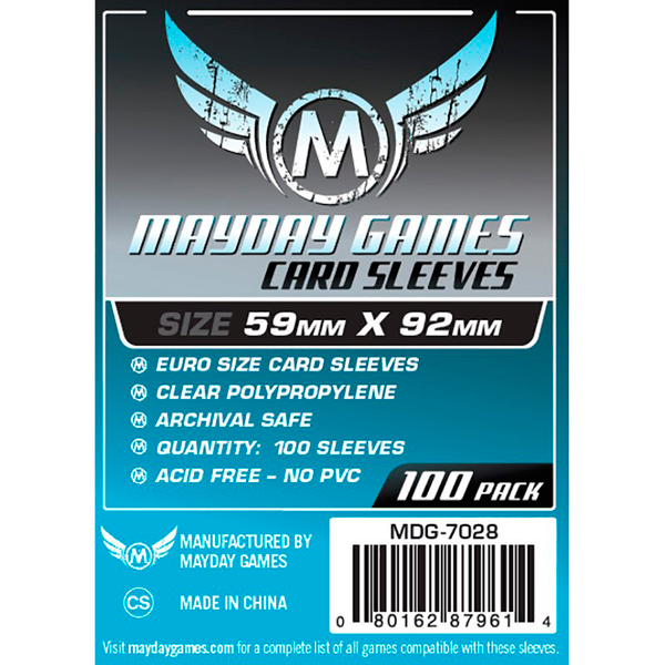 Изображение товара Набор протекторов для игровых карточек Mayday Games MDG-7028 (100шт, прозрачный)