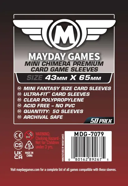 Набор протекторов для игровых карточек Mayday Games Games Chimera Mini / MDG-7079 (50шт, прозрачный) — фото 5