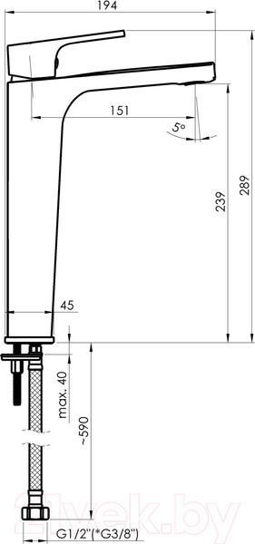 Изображение товара Смеситель Rubineta Modena-18/D (BK) / MDD0068