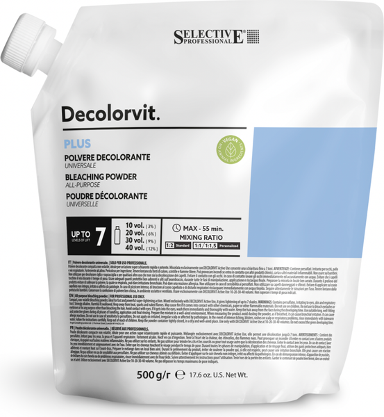 Изображение товара Порошок для осветления волос Selective Professional Decolorvit Plus Универсальный / 70160 (500г)