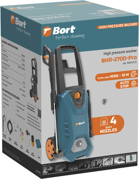 Изображение товара Мойка высокого давления Bort BHR-2700-Pro (93416121)