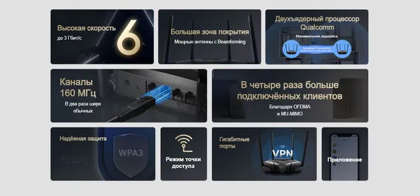 Изображение товара Беспроводной маршрутизатор Mercusys MR80X
