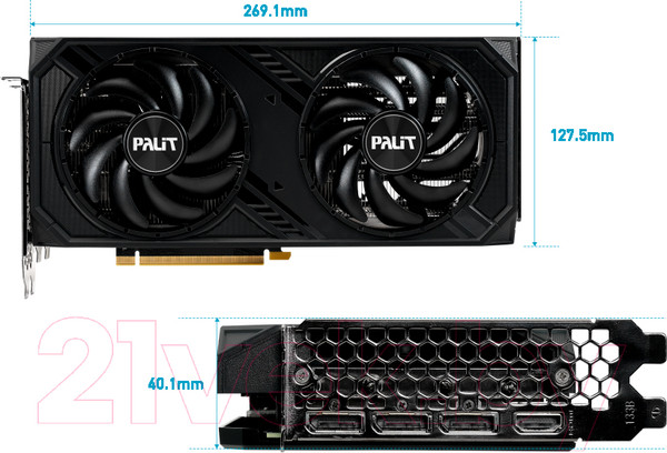 Изображение товара Видеокарта Palit RTX4070 Dual 12GB (NED4070019K9-1047D)