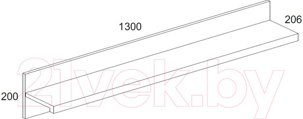 Изображение товара Полка Anrex Modern T (персидский жемчуг)