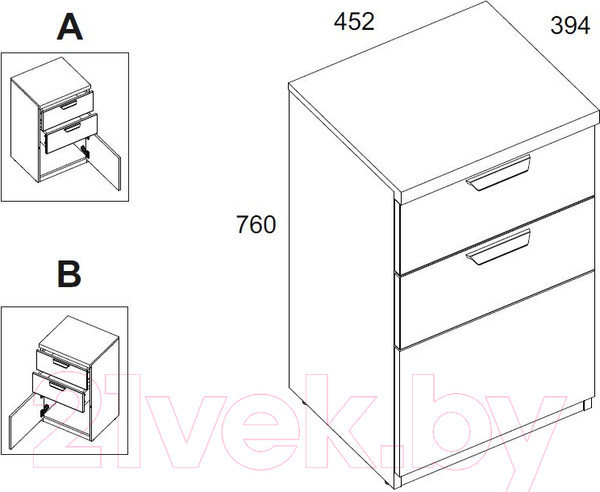 Изображение товара Тумба Anrex Modern 1D2S (персидский жемчуг/ирландский ликер)
