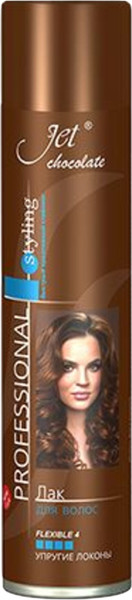 Изображение товара Лак для укладки волос Jet Hair Chocolate Flexible Maxi (300мл)