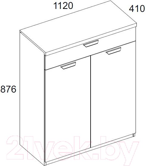 Изображение товара Тумба в прихожую Anrex Modern 2D1S (персидский жемчуг/ирландский ликер)