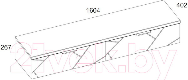Изображение товара Тумба Anrex Kaylas 2S-1 (дуб каньон/силк шитаке)