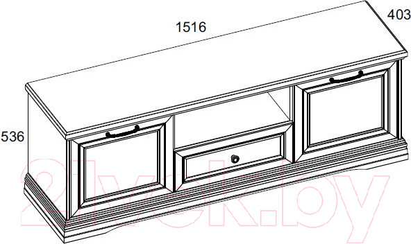 Изображение товара Тумба Anrex Valencia RTV 2D1SN (серый)
