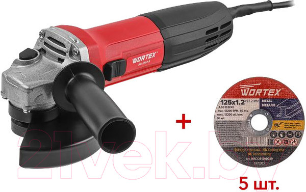 Изображение товара Угловая шлифовальная машина Wortex AG 1207-5 (0333292)