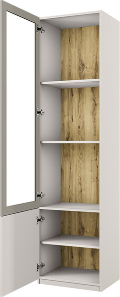 Изображение товара Шкаф-пенал с витриной Anrex Modern 1V1D/52 (персидский жемчуг/игристый ликер)