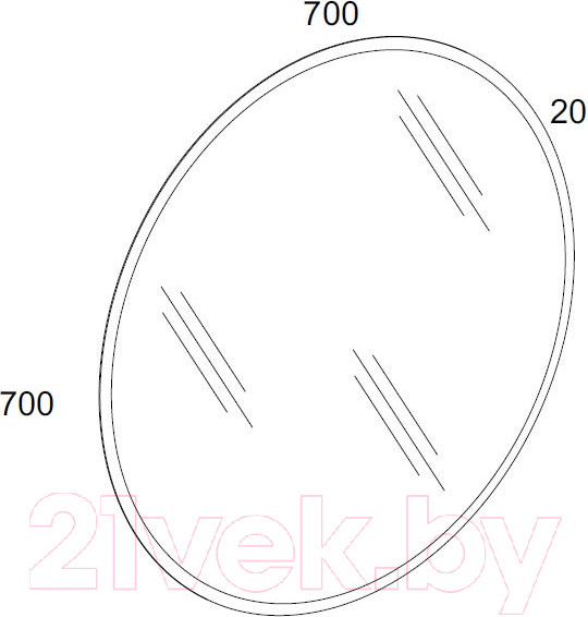 Изображение товара Зеркало Anrex Modern D70 (персидский жемчуг)