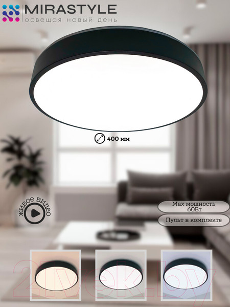 Изображение товара Потолочный светильник Mirastyle SL-41048/400-60W BK