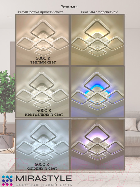 Изображение товара Люстра Mirastyle SL-40532/4+1 MLR