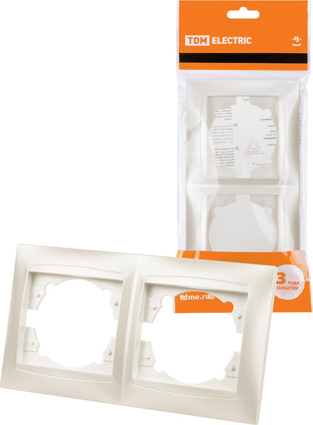 Изображение товара Рамка для выключателей и розеток TDM Лама SQ1815-0830 (перламутр)