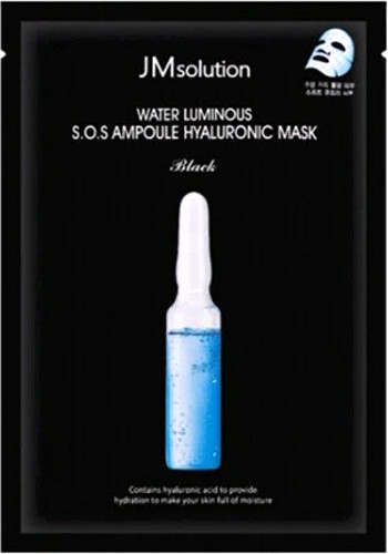 Изображение товара Маска для лица тканевая JMsolution Water Luminous S.O.S Ampoule Hyaluronic Mask Plus Black (30мл)