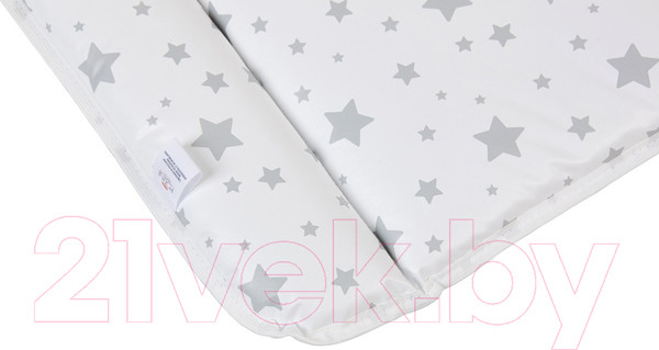 Изображение товара Пеленальный матрас Polini Kids Звезды на комод 70x50 / 0002618-24 (белый/серый)