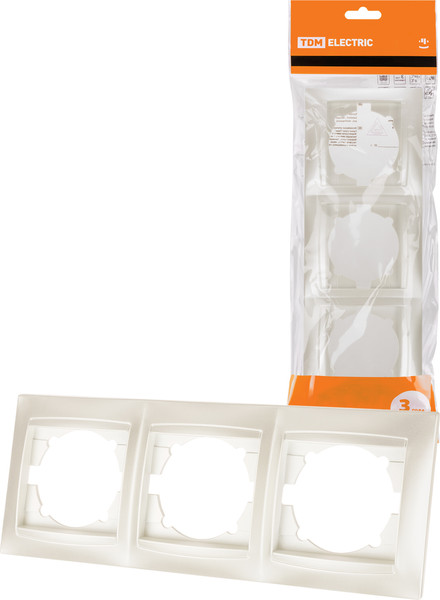 Изображение товара Рамка для выключателей и розеток TDM Лама SQ1815-0831 (перламутр)