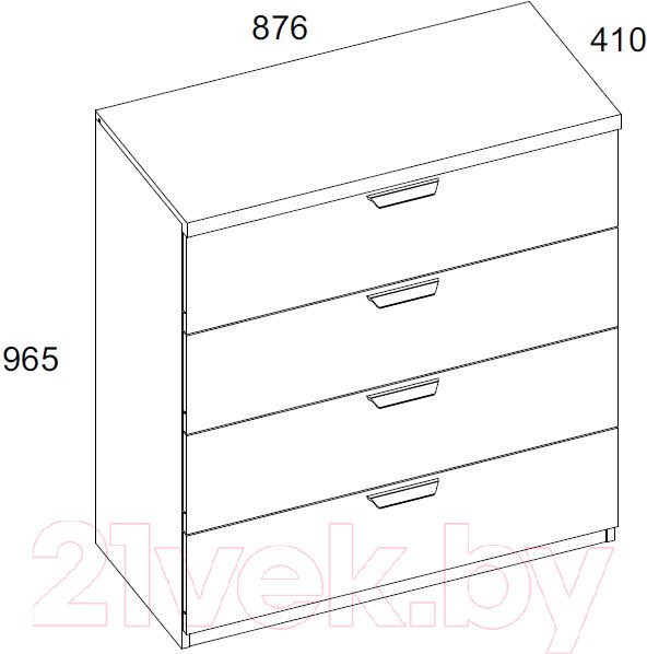 Изображение товара Комод Anrex Modern 4S (персидский жемчуг)
