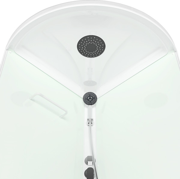 Изображение товара Душевая кабина Domani-Spa Simple 110 High / DS01Sm110HWCl00-V1.2 (белый/прозрачное стекло)