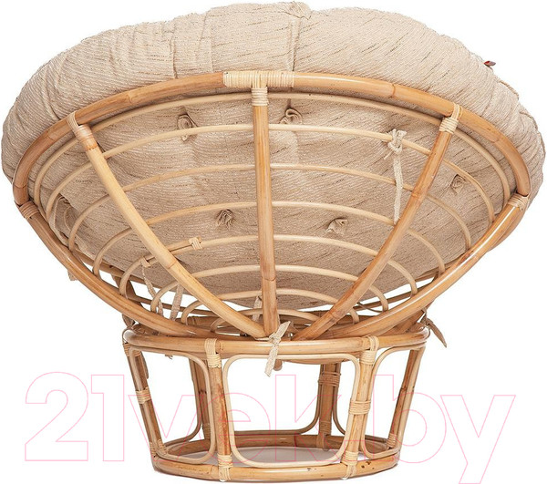 Изображение товара Кресло садовое Tetchair Papasan Eco P115-1/SP STD c подушкой, ремешками (натуральный/ткань старт)