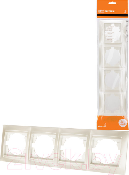 Изображение товара Рамка для выключателей и розеток TDM Лама SQ1815-0832 (перламутр)