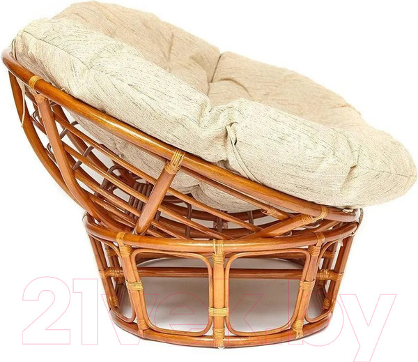 Изображение товара Диван садовый Tetchair Mamasan 23/02 W с подушкой (коньяк)