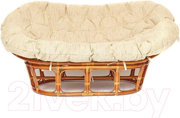 Изображение товара Диван садовый Tetchair Mamasan 23/02 W с подушкой (коньяк)