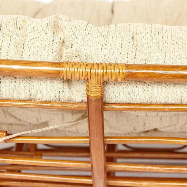 Изображение товара Диван садовый Tetchair Mamasan 23/02 W с подушкой (коньяк)