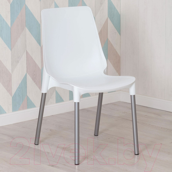 Изображение товара Стул Tetchair Genius (металл/пластик/белый/ножки хром)