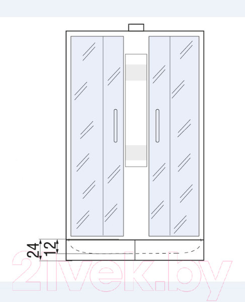 Изображение товара Душевая кабина RIVER Nara Б/К 90/24 МТ